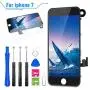 Compatible with iPhone 7 Screen Replacement Black 4.7 Inch Full Assembly LCD Display Digitizer with Front Camera, Ear Speaker, Proximity Sensor and Repair Tool Kit (A1660, A1778, A1779)