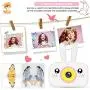 Wallfire Kids Camera Toys Portable Mini Digital Rechargeable Camera with Rabbit Cover, 2 Screen 12MP Lens Video Camera Camcorder with 32G Memory Card, Best Birthday Gifts for Girls/Boys/School Student