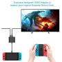 FastSnail HDMI Type C Hub Adapter for Nintendo Switch, HDMI Converter Dock Cable for Switch (Black)