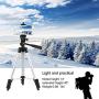 Tripod 40" Aluminum Portable Light Weight Traveler Tripod + Universal Smartphone Holder Mount with Carrying Case for Phone 11 7/7 Plus,6/6s 8/8plus,XR Xs Max 3-Way Floor Stand