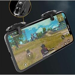Mobile Game Controller [L1+R1] Trigger Aim Button Compatible Mobile Phone [X10] (Black)
