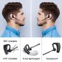 TOKSEL Bluetooth Earpiece V5.0 with Dual Mic Noise Cancelling Bluetooth Headset for Cell Phones, 8Hrs Talktime, Mute Button, Hands-Free Earphones Compatible iPhone Android Driving/Business/Office