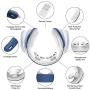 Neck Massager with Heated, Portable Cordless Electric Neck Massage Equipment, 3 Modes and 15 Speeds Smart Deep Tissue Trigger Point Massage, for Office, Home,Travel, Gift for Women Men