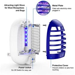 GLOUE Zapper Electric, Bug Zapper Electronic Insect Killer Flies Pests Trap Indoor, Mosquito Killer with Blue Light for Backyard, Patio, Bedroom, Kitchen, Office (6 Packs)