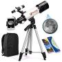 Moutec Telescope for Kids and Beginners with Backpack Smartphone Adapter, Portable Astronomical Travel Telescope, 70mm Refractor - Great Astronomy Gift for Kids to Explore Moon Space