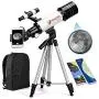 Moutec Telescope for Kids and Beginners with Backpack Smartphone Adapter, Portable Astronomical Travel Telescope, 70mm Refractor - Great Astronomy Gift for Kids to Explore Moon Space Moutec Telescope for Kids and Beginners with Backpack Smartphone Adapter, Portable Astronomical Travel Telescope, 70mm Refractor - Great Astronomy Gift for Kids to Explore Moon Space