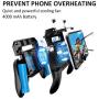 Mobile Game Controller for PUBG Controller with Portable Charger Cooling Fan Mobile Controller for PUBG Gamepad L1R1 Trigger Joystick Adjustable Size 4 in 1 Gamepad for Smart Phone Android & iOS Phone