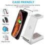 Wireless Charging Stand, GEEKERA 3 in 1 Wireless Charger Fast Charging Dock Station for Apple Watch 5 4 3 2 1, Airpods 2/Pro, iPhone 11/11 Pro/X/Xr/Xs/8 Plus,Qi-Certified Phones（with QC 3.0 Adapter）