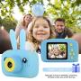 Fealay Kids Camera, Cute Rabbit Shape Digital Video Camera with 12MP 2 Inch Large Screen, Mini Rechargeable and Shockproof Camera Creative DIY Camcorder for Little Girl with 32GB SD Card (Blue)