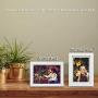 Egofine 5x7 Picture Frames 4 PCS - Made of Solid Wood HD Plexiglass for Table Top Display and Wall Mounting Photo Frame White