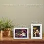 Egofine 5x7 Picture Frames 4 PCS - Made of Solid Wood HD Plexiglass for Table Top Display and Wall Mounting Photo Frame White