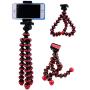DAISEN Camera Tripod, Octopus Camera Holder and Phone Tripod for iPhone/Universal Smartphone/Cell Phone/Camera Arbitrary Installed with Remote Control(Red)