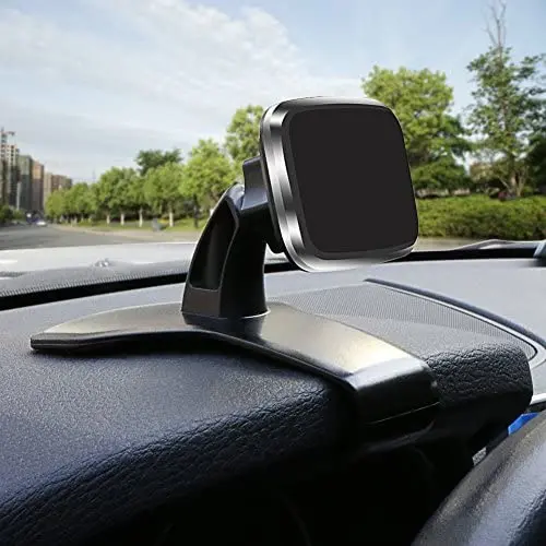 Car Phone Mount,  [New Design] [Super Strong Magnet][360 Degree Rotation] Bukm Universal Magnetic Dashboard Phone Holder Mount for Cell Phones and Mini Tablets