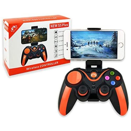 GEN Game New S5 Plus Wireless 4.0 Gamepad Trigger Pubg Controller Mobile Joystick Compatible Phone8/XR/XS iOS Compatible Android Mobile Phone Tablet PC (Play Straight)