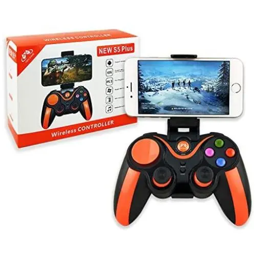 GEN Game New S5 Plus Wireless 4.0 Gamepad Trigger Pubg Controller Mobile Joystick Compatible Phone8/XR/XS iOS Compatible Android Mobile Phone Tablet PC (Play Straight) GEN Game New S5 Plus Wireless 4.0 Gamepad Trigger Pubg Controller Mobile Joystick Compatible Phone8/XR/XS iOS Compatible Android Mobile Phone Tablet PC (Play Straight)