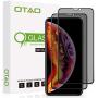 OTAO Privacy Screen Protector for iPhone 11 Pro Max/iPhone Xs Max 6.5 Inch True 28°Anti Spy Tempered Glass Full-Coverage (2-pack)