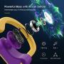 Mpow Flame Bluetooth Headphones V5.0 IPX7 Waterproof Wireless headphones, Bass+ HD Stereo Wireless Sport Earbuds, 7-9Hrs Playtime, cVc6.0 Noise Cancelling Mic for Home Workout, Running, Gym GoldPurple