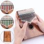 Kalimba Thumb Piano 17 Key, Portable Mbira Wood Finger Piano with 2 Bag and Sheet Music, Gifts for Kids Adult Beginners Professionals