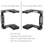 CAMVATE Universal Adjustable Camera Cage Fit for Right Handle and Left Handle Camera(Only Come with Left Handle Grip)