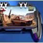 MoYouno 4 Trigger Mobile Game Controller Gamepad Joystick with Cooling Fan, Compatible with iOS Android, Fit for 4.7-6.5 inch Phone