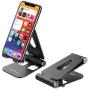 Adjustable Cell Phone Stand, WOFALA Aluminum Alloy Desktop Cellphone Stand, Cradle, Dock, Holder, Compatible with iPhone/Android/iPad/Kindle/Tablet