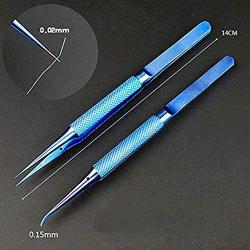 DIYPHONE 1PC Straight Head TS-11 Precision Titanium Alloy Tweezers for Mobile Phone iPhone Motherboard Fingerprint Jump Line Wire Repair Microscope Tweezers