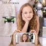 Zuhafa Z2HC Mini Drones with 720P Camera, Foldable Pocket Quadcopter for Kids Gift,Nano RC Drone with Altitude Hold 3D Flips and Headless Mode Easy to Fly for Beginners(Black) Zuhafa Z2HC Mini Drones with 720P Camera, Foldable Pocket Quadcopter for Kids Gift,Nano RC Drone with Altitude Hold 3D Flips and Headless Mode Easy to Fly for Beginners(Black)