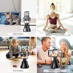 Selfie Stick,360° Rotation Auto Face&Object Tracking Smart Shooting Smartphone Mount Holder,Portable All-in-one Smart Selfie Stick Compatible with All iPhone and Android Phone