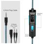 SADES Gaming Headset for PS4 Controller,Xbox One,PC,Laptop,Mac,Tablet,Smartphone,Over Ear Noise-canceling Gaming Headphones with Mic for Nintendo Switch Games(Black&Blue)
