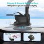 Magnetic Truck Car Phone Mount with 13-inch Flexible Long Arm, Anti-Shake Cell Phone Holder for Truck, 360 Rotation Windshield Dashboard Strong Suction Car Mount Compatible with iPhone Samsung Galaxy
