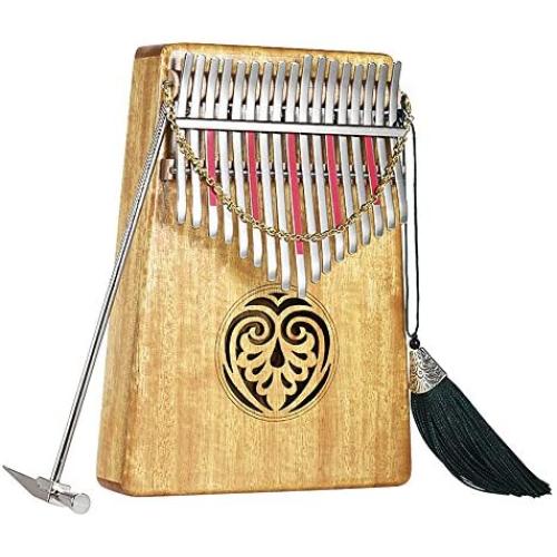 ammoon Kalimba 17 key Thumb Piano Solid Wood Finger Piano with Carry Bag Tuning Hammer AKP-17L