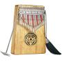 ammoon Kalimba 17 key Thumb Piano Solid Wood Finger Piano with Carry Bag Tuning Hammer AKP-17L
