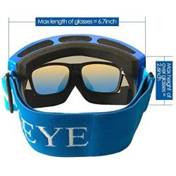 motoeye Ski Goggles - Over Glasses Design Snow/Snowboard Goggle for Men,Women & Youth (100% UV Protection + Long-time Anti-Fog + Mirrored)