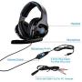 SADES SA810 Stereo Gaming Headset for PS4, PC, Xbox One, Noise Cancelling Over Ear Headphones with Mic, Surround Sound, Soft Memory Earmuffs for Laptop Mac Nintendo Switch Games