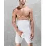 TENMET Mens Double-Layer Belt Anti-Curling High Waist Body Sculpting Pants Abdomen Shaping Shorts