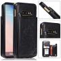Phone Case for Samsung Galaxy S10e with Tempered Glass Screen Protector and Card Holder Wallet Cover Stand Flip Leather Cell Accessories Glaxay S 10e Gaxaly 10se Galaxies Se10 Cases Women Men Black