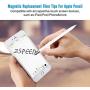 Zspeed [2 in 1] Magnetic Replacement Cap for Apple Pencil - Rubber Tips Fiber Tips as Stylus Compatible with All Touch Screen Tablets/Cell Phones