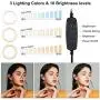 Desktop LED Ring Light 10’’ with Adjustable Tripod Stand and Phone Holder, TBJSM Dimmable Selfie Ring Light for Makeup, TikTok, Live Streaming and YouTube Video Shooting