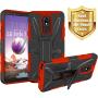 HNHYGETE Designed for LG STYLO 5 Plus(2019) Case,LG Stylo 5 Cell Phone Case,Dual Layer Heavy Duty Non Slip Shockproof Bumper Rugged Protective Cover (red)