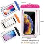 F-color Waterproof Case, 4 Pack Floating Clear Waterproof Phone Pouch TPU Dry Case Compatible iPhone X 8 7 7 Plus Home Button for iPhone, Google Pixel, Samsung, HTC, LG, Blue Black Orange Pink