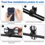 Detachable Bike Phone Mount, 360°Rotation Silicone Bicycle Phone Holder with Adjustable Universal Motorcycle Handlebar Cradle for iPhone 11/11 Pro Max/XS Max/XR/8/8 Plus,Samsung Note 10/S20/S10
