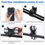 Detachable Bike Phone Mount, 360°Rotation Silicone Bicycle Phone Holder with Adjustable Universal Motorcycle Handlebar Cradle for iPhone 11/11 Pro Max/XS Max/XR/8/8 Plus,Samsung Note 10/S20/S10