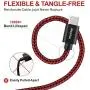 CLEEFUN USB Type C Charger Cable Fast Charging, [6-Pack, 3/3/6/6/10/10 ft] Nylon Braided USB C Cable Compatible with Samsung Galaxy S10e S10 S9 S8 Plus S10+, Note 9 10 8, Moto G8 G7 G6, LG G8 G7 G6