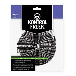 KontrolFreek USB A-to-C Gaming Cable, 12 FT Flat-Braided Charger with Gold-Plated Connectors for Nintendo Switch, Smartphones, and More