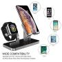 BENTOBEN Cell Phone Stand Compatible with Apple Watch Universal Desktop Stand Holder for iWatch Series 5/4/3/2/1 iPhone 11 Pro Max XS XR X 8 7 6S 6 Plus, Space Gray