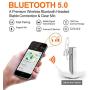 Link Dream Bluetooth Earpiece for Cell Phone Hands Free Wireless Headset Noise Cancelling Mic 24Hrs Talking 1440Hrs Standby Compatible with iPhone Samsung Android for Driver Trucker (White)