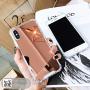 NET red iPhoneX mirror cell phone shell simple mirror Xr Apple XsMax wont crash shell 8/7plus female 6sp