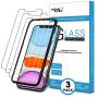 Novaeast Tempered Glass for iPhone 11 Screen Protector and iPhone XR Screen Protector with Easy Installation Frame 6.1 Inch 3-Pack