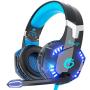 VersionTECH. G2000 Stereo Gaming Headset for PC, Xbox One, PS4, Nintendo Switch, Wired Gaming Chat Headphones with 3D Surround Sound, Noise-Cancellation Microphone，Volume Control & LED Lights