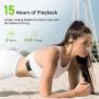 Letsfit Bluetooth Headphones IPX7 Waterproof 15Hrs Playtime Wireless Earbuds, Bluetooth 5.0 Running Headphones, HiFi Stereo in-Ear Earphones w/Mic Noise Cancelling for Sports, Workout, Gym
